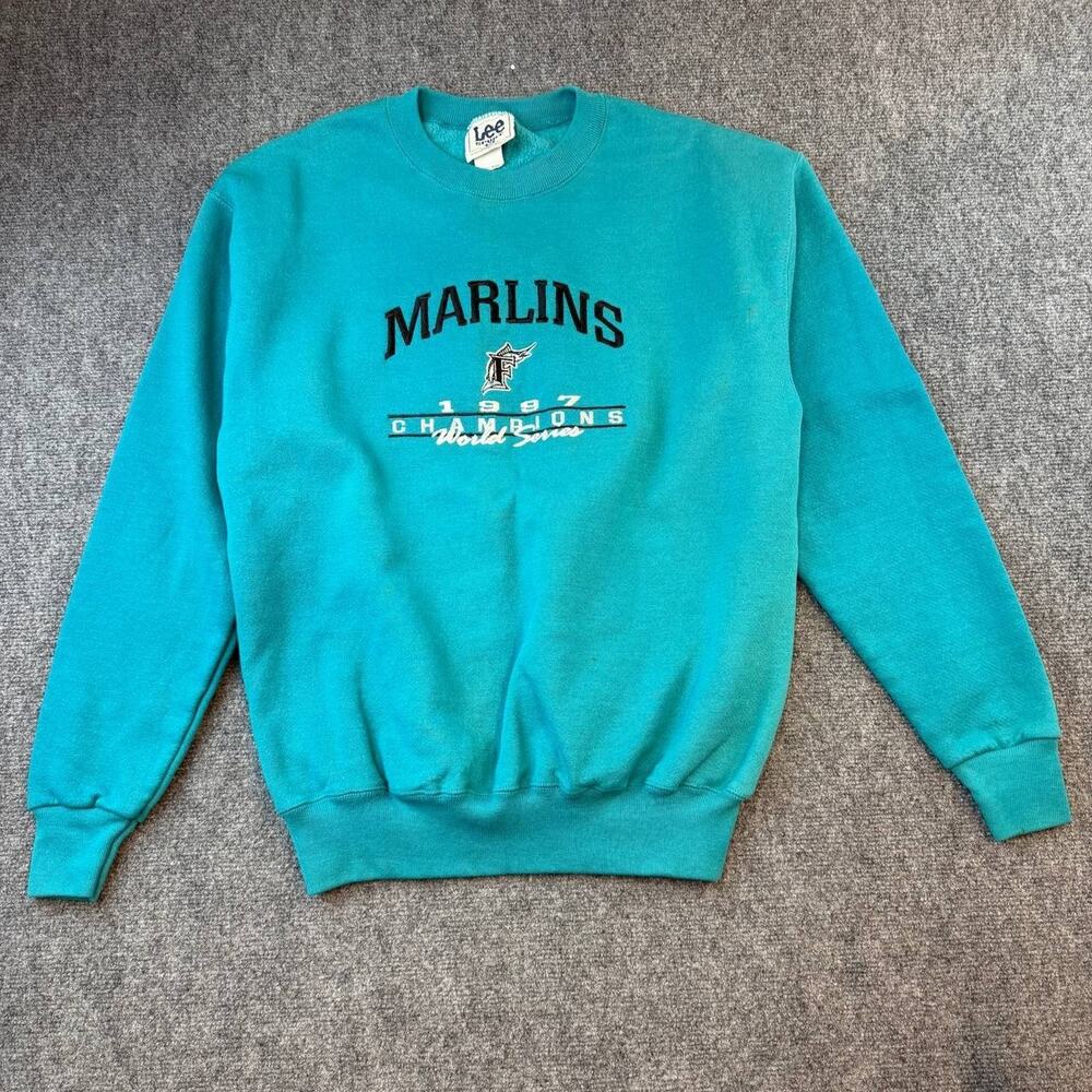 Vintage Lee Sport Florida Marlins 1997 World Series Sweatshirt USA Made M